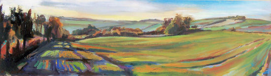 'Towards Seven Burrows' Acrylic on Board. See 'LANDSCAPE' Page.